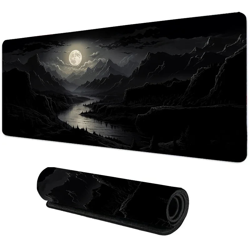 Night Moonlight Gaming Mousepad XXL Non-Slip, Perfect Slide