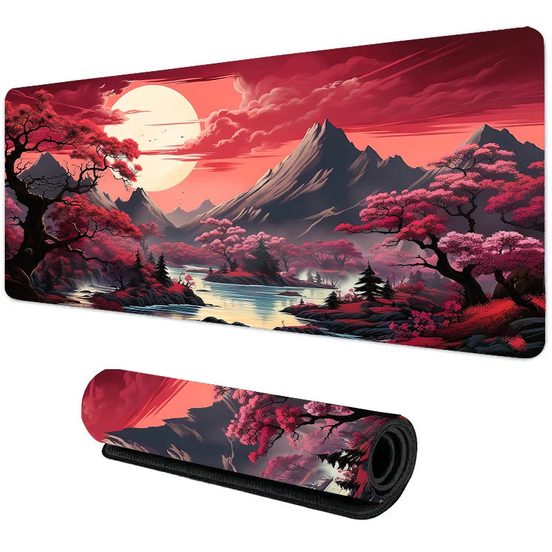 Night Moonlight Gaming Mousepad XXL Non-Slip, Perfect Slide