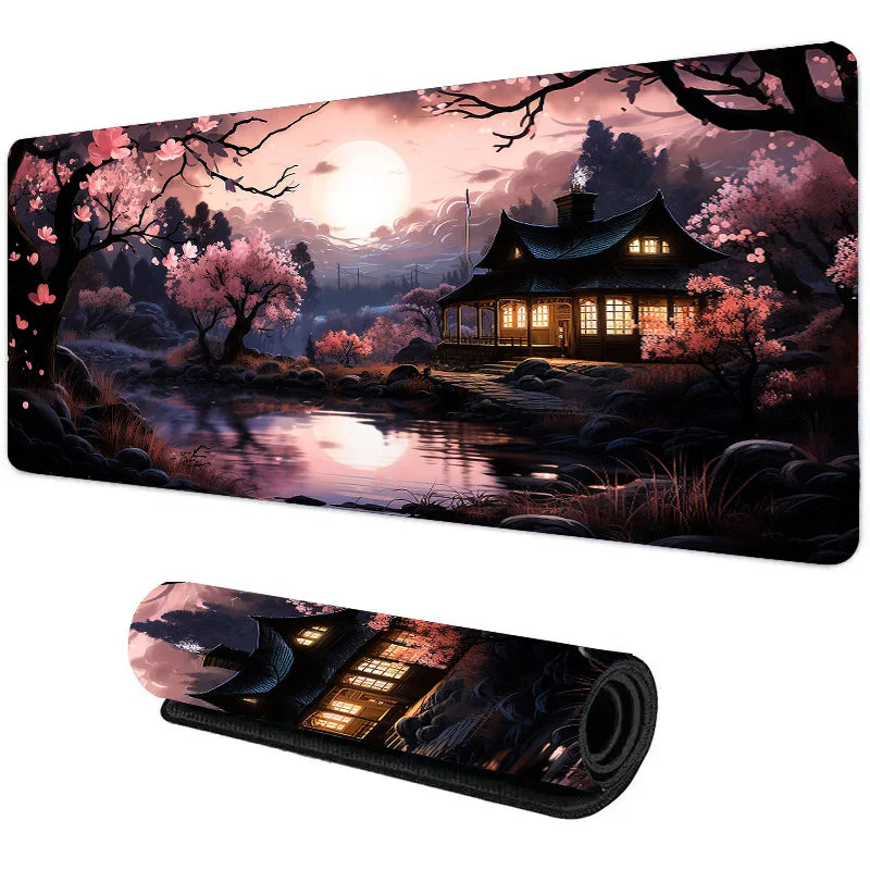 Night Moonlight Gaming Mousepad XXL Non-Slip, Perfect Slide