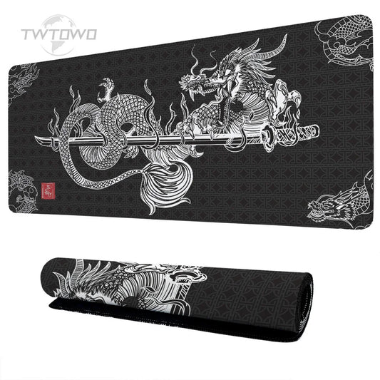 White Dragon Mousepad XXL Non-Slip, Perfect Slide